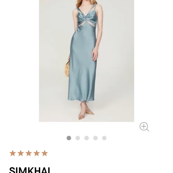 Blue SIMKHAI Josette slip dress with cutouts - Picture 4 of 15
